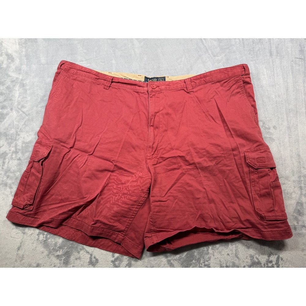 Izod Chino Shorts Mens 54 Maroon Cargo Pockets Twill Flat Front Casual Outdoor